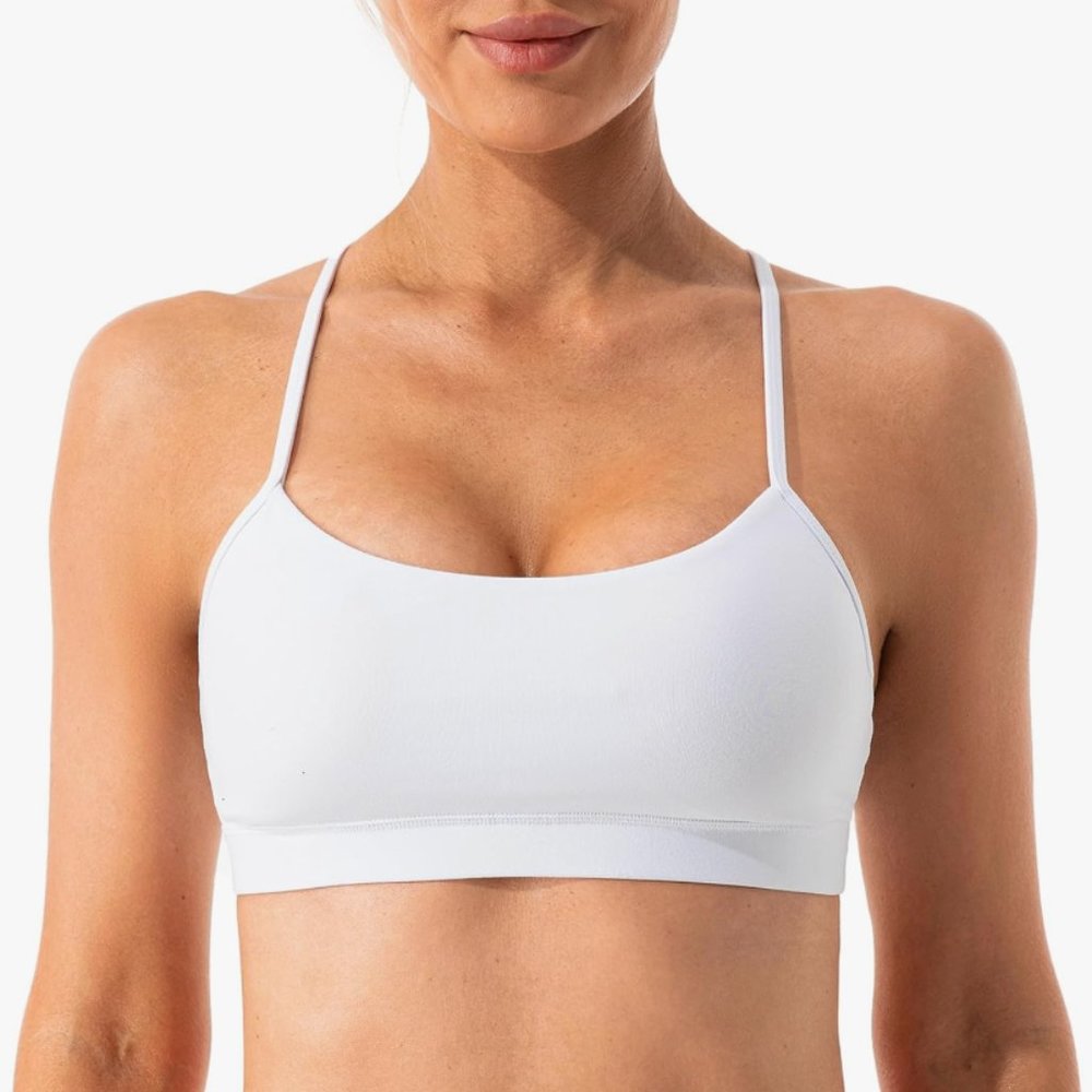 Lavento Women's Y Back Sports Bra - White Size 4